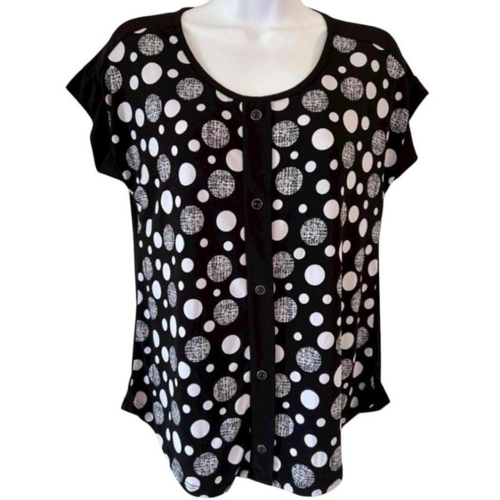 Y2K Academia Preppy Whimsigoth Emo Diana Belle Twee Polka Dot Blouse